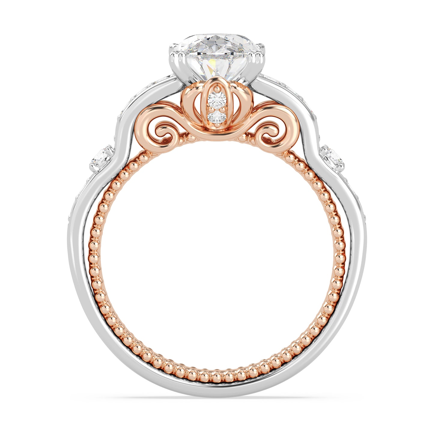 Enchanted Star Lab Grown Diamond 14K Gold Cinderella Carriage Engagement Ring