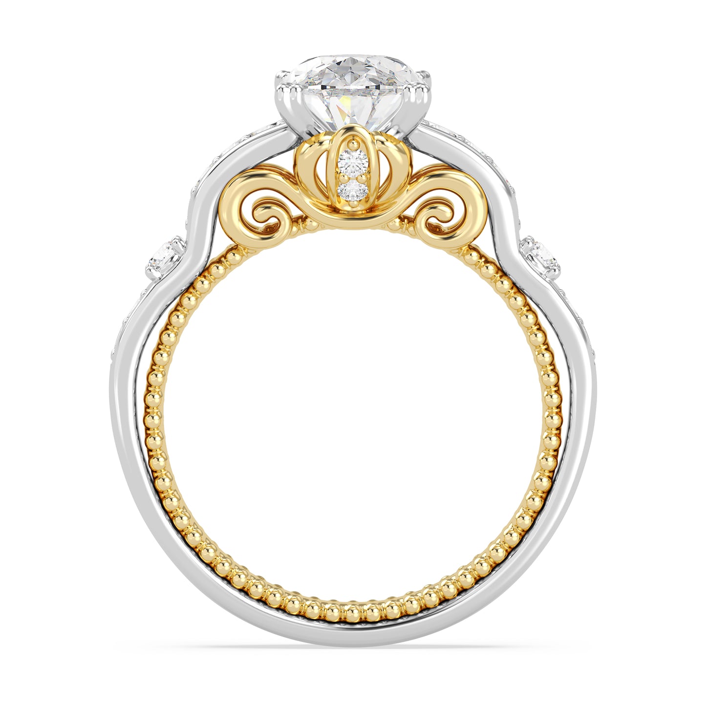 Enchanted Star Lab Grown Diamond 14K Gold Cinderella Carriage Engagement Ring