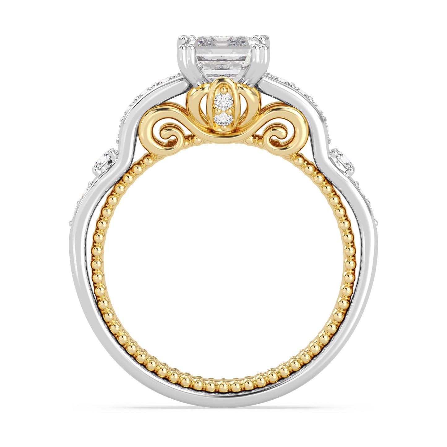 Enchanted Star Lab Grown Diamond 14K Gold Cinderella Carriage Engagement Ring