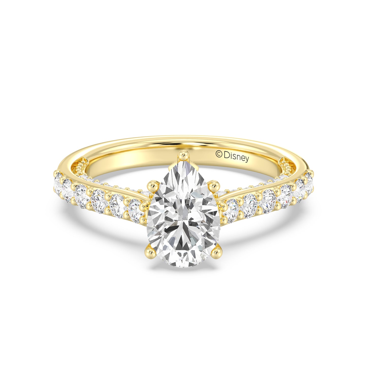 Enchanted Star Lab Grown Diamond 14K Gold Aurora Engagement Ring with Hidden Accent Details