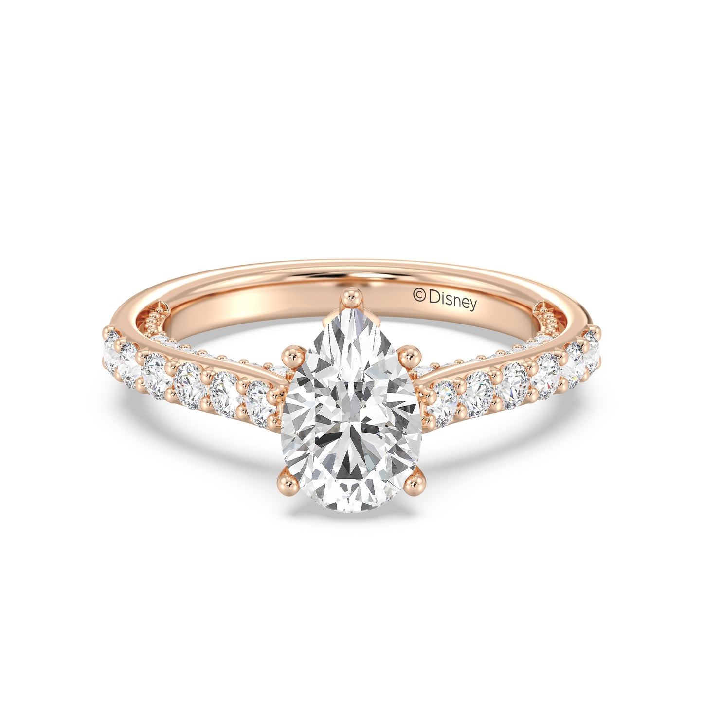 Enchanted Star Lab Grown Diamond 14K Gold Aurora Engagement Ring with Hidden Accent Details