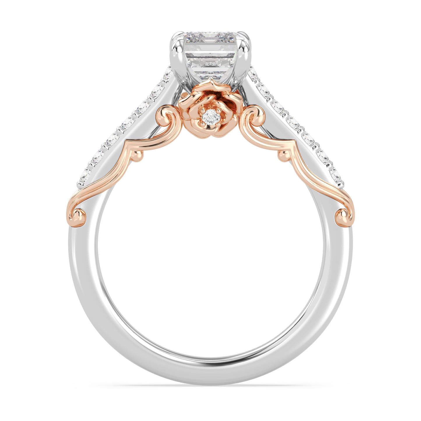 Enchanted Star Lab Grown Diamond 14K Gold Belle Rose Engagement Ring