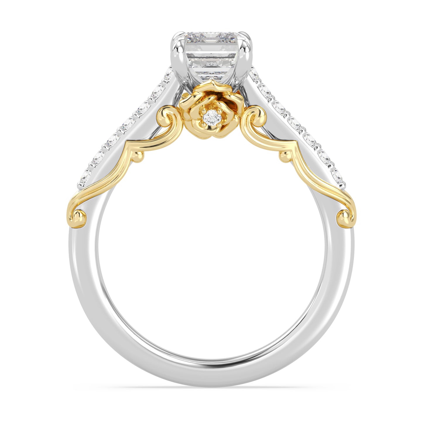 Enchanted Star Lab Grown Diamond 14K Gold Belle Rose Engagement Ring