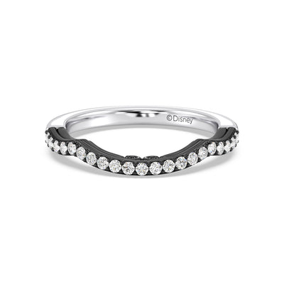 Enchanted Star 14K Gold and Black Rhodium with 1/4 CTTW Lab Grown Diamond, Disney's Ursula Wedding Band