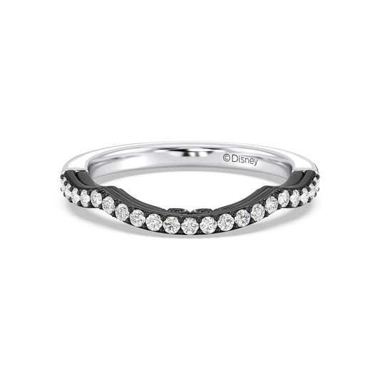 Enchanted Star 14K Gold and Black Rhodium with 1/4 CTTW Lab Grown Diamond, Disney's Ursula Wedding Band
