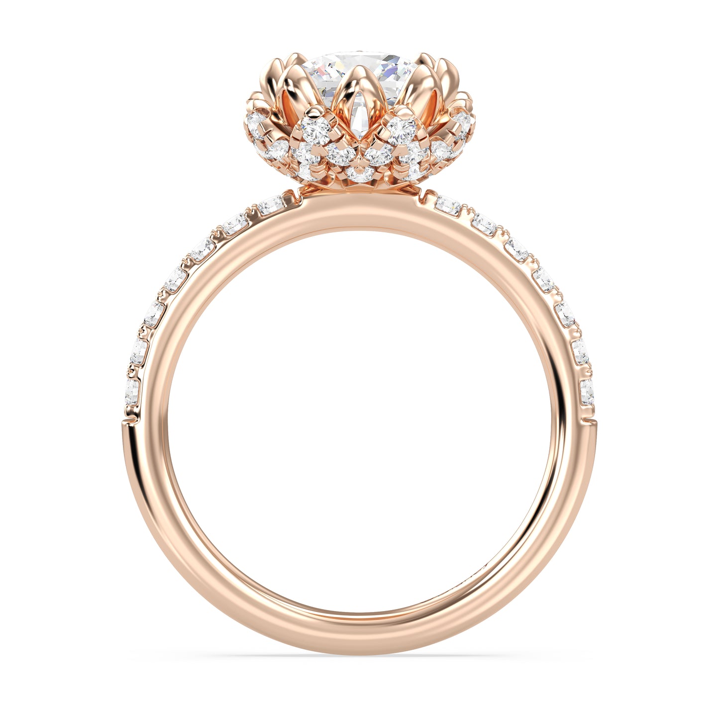 Enchanted Star Lab Grown Diamond 14K Gold Tiana Water Lily Engagement Ring