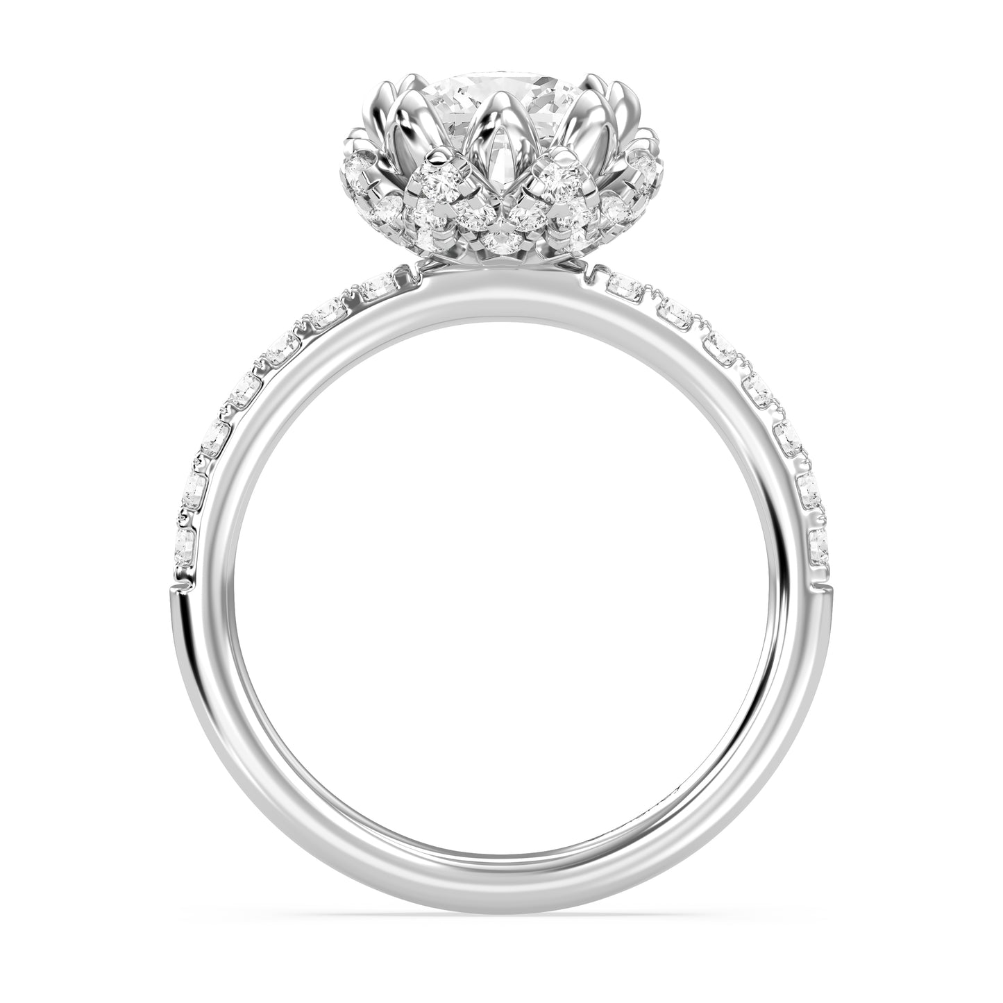 Enchanted Star Lab Grown Diamond 14K Gold Tiana Water Lily Engagement Ring