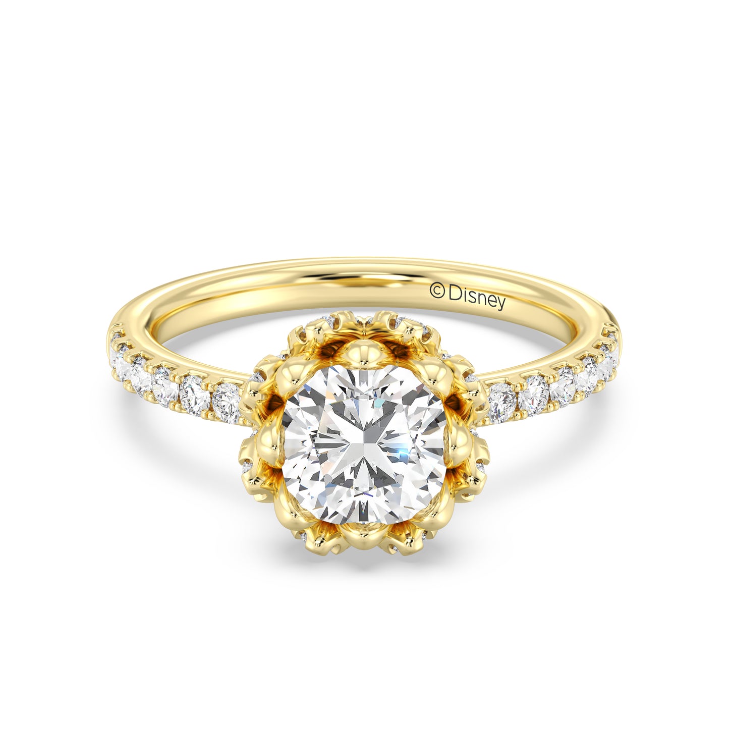 Enchanted Star Lab Grown Diamond 14K Gold Tiana Water Lily Engagement Ring