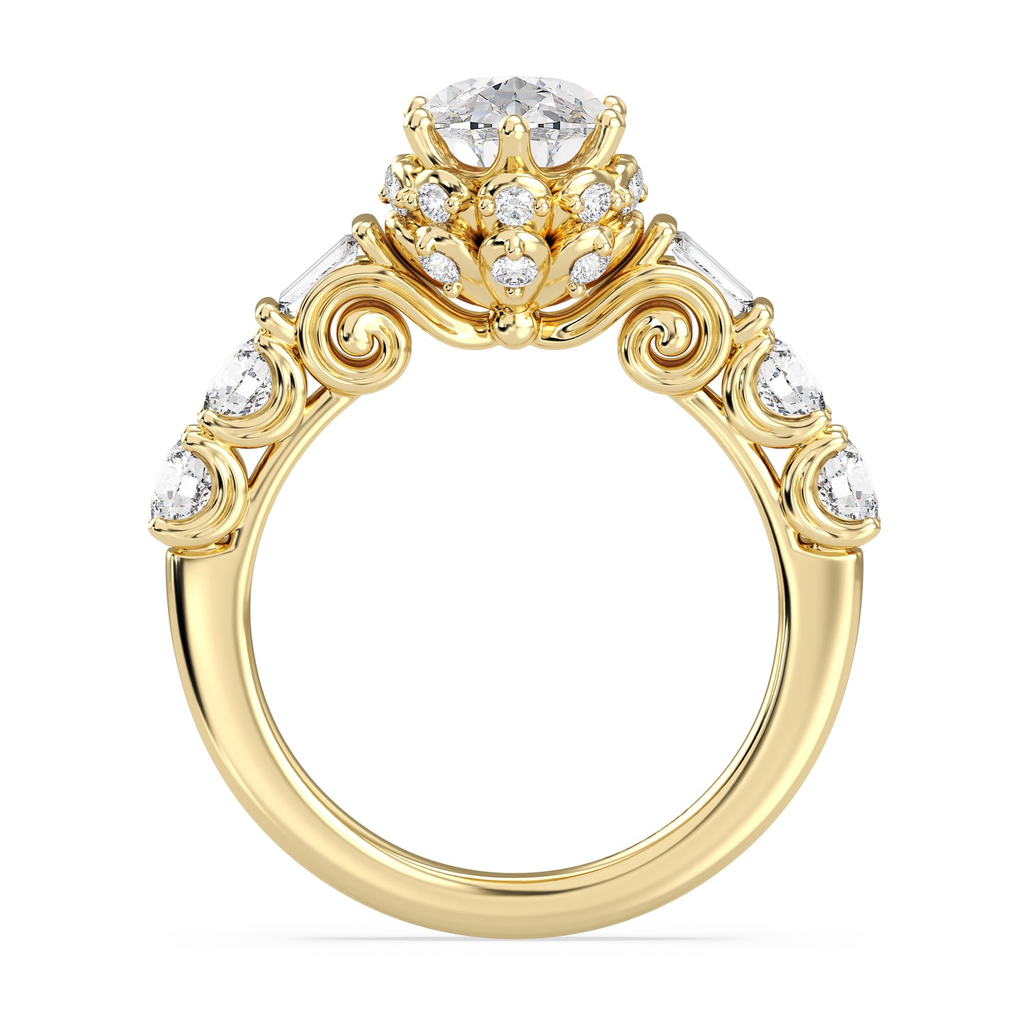 Enchanted Star Lab Grown Diamond 14K Gold Cinderella Engagement Ring