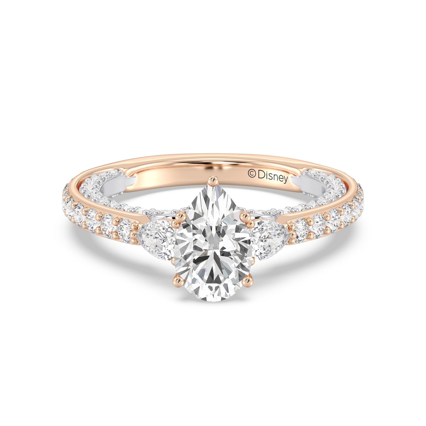 Enchanted Star Lab Grown Diamond 14K Gold Jasmine Three Stone Engagement Ring
