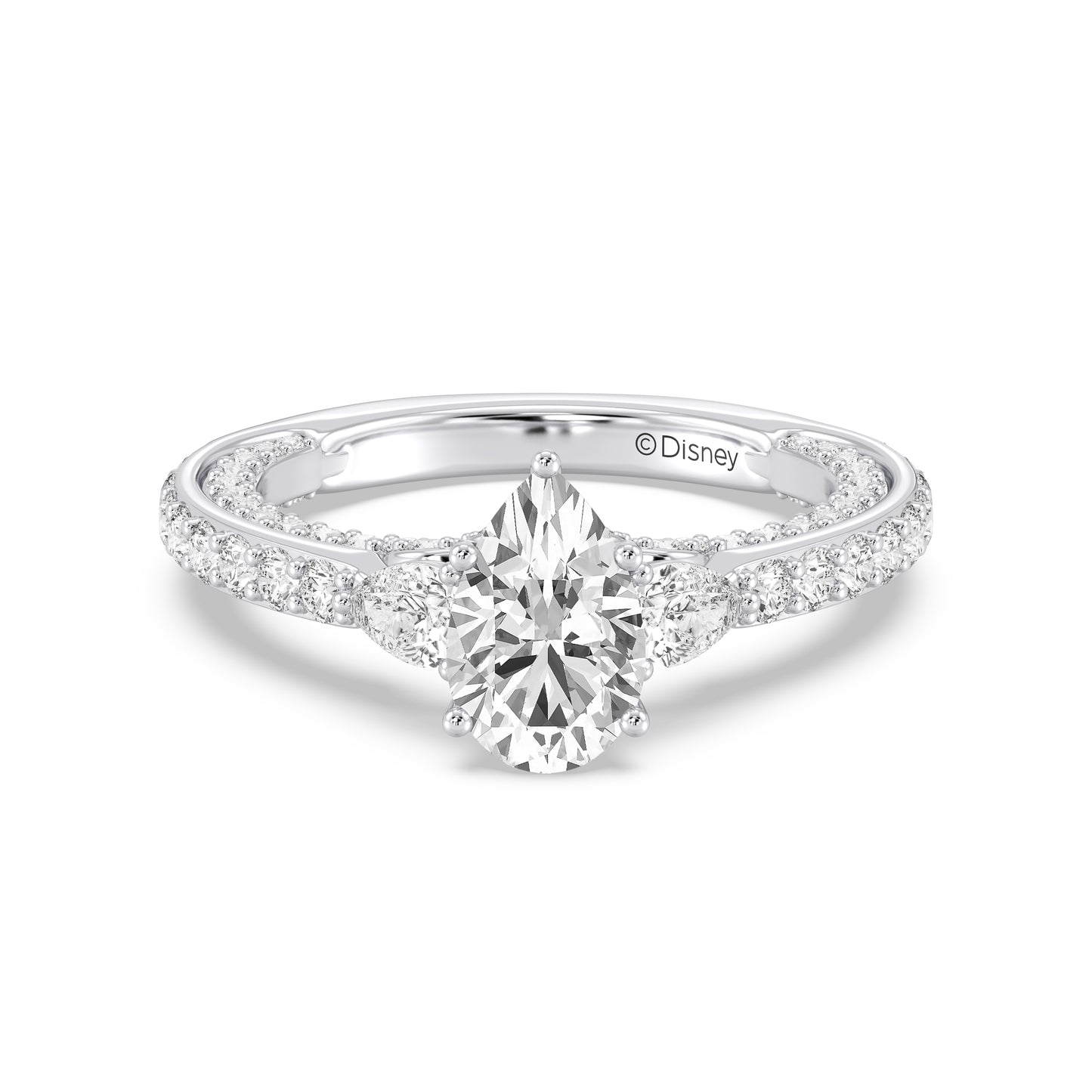 Enchanted Star Lab Grown Diamond 14K Gold Jasmine Three Stone Engagement Ring