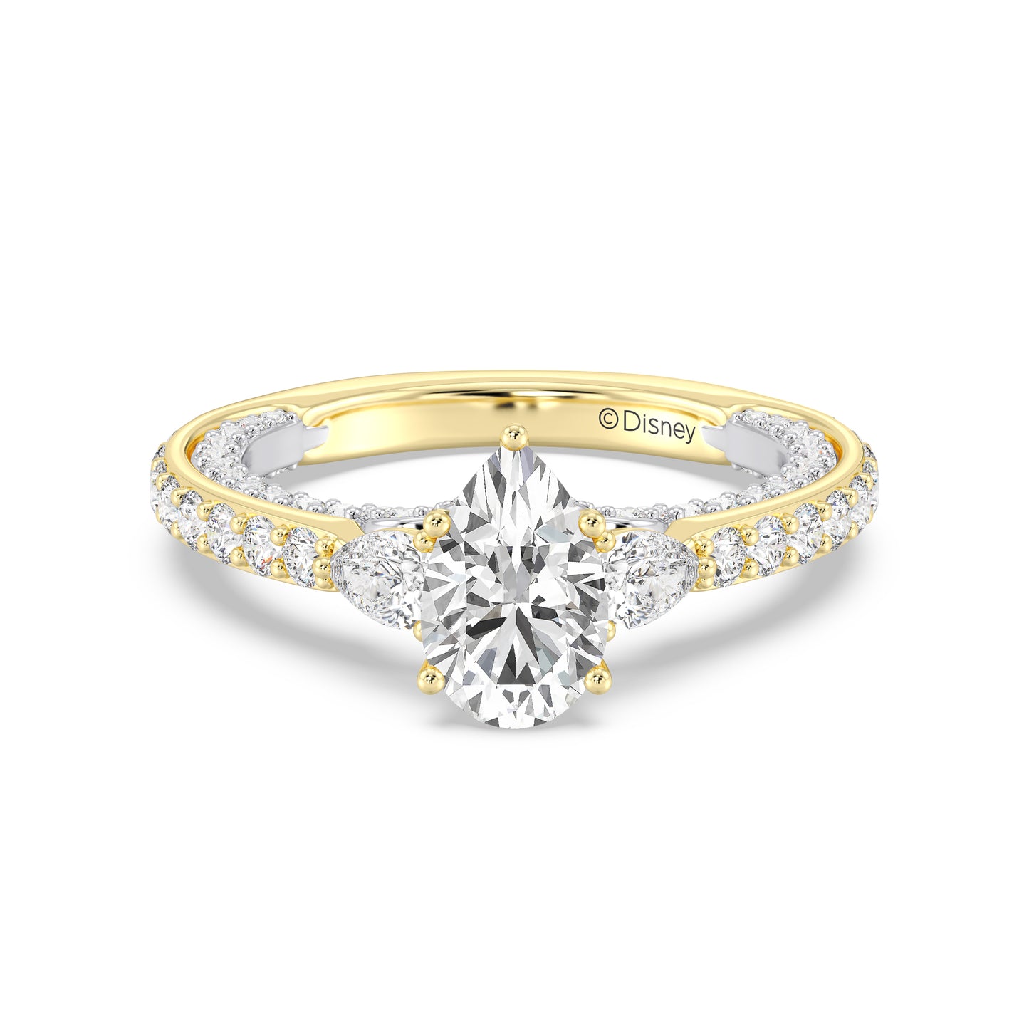 Enchanted Star Lab Grown Diamond 14K Gold Jasmine Three Stone Engagement Ring