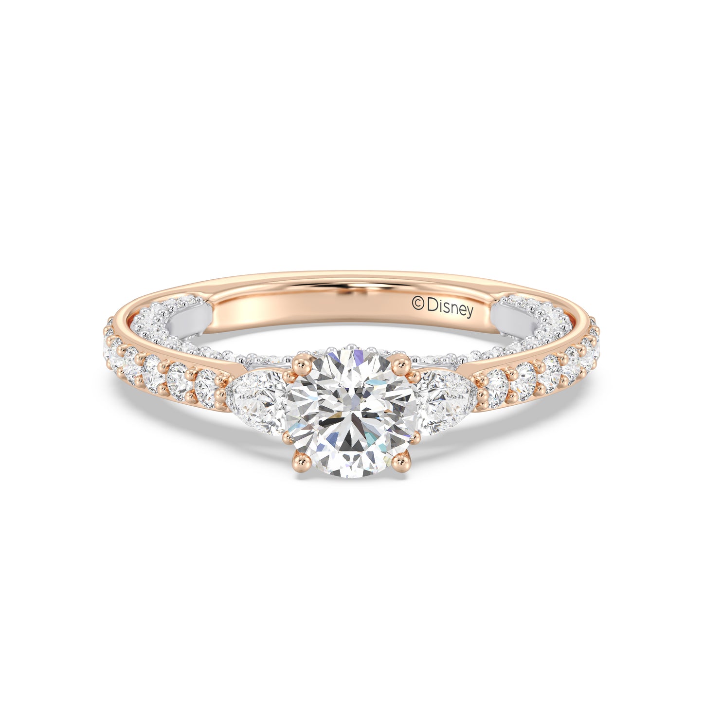 Enchanted Star Lab Grown Diamond 14K Gold Jasmine Three Stone Engagement Ring