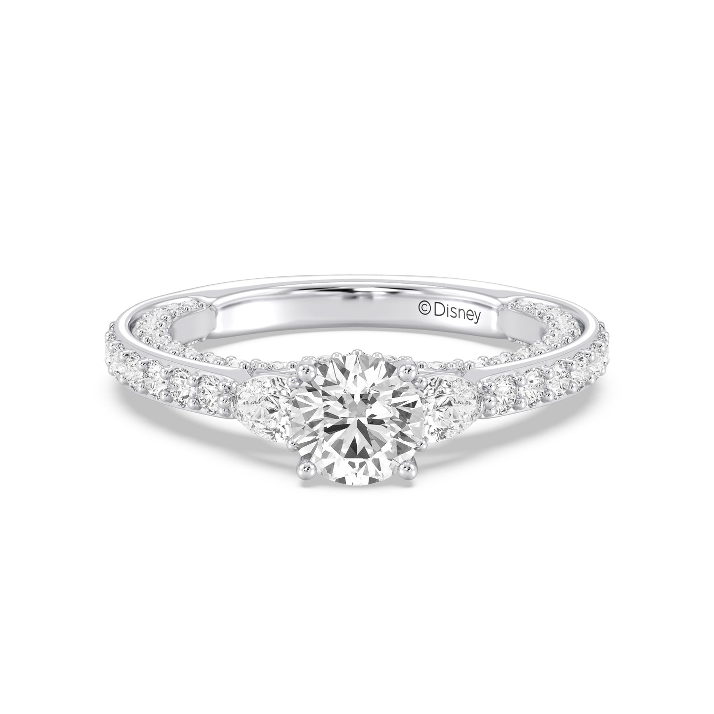 Enchanted Star Lab Grown Diamond 14K Gold Jasmine Three Stone Engagement Ring