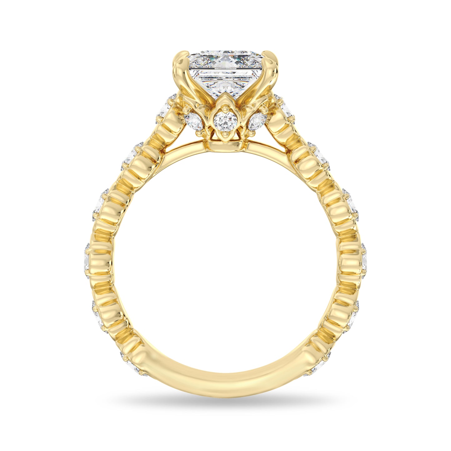 Enchanted Star Princess-Cut Lab Grown Diamond Disney Princess Jasmine Engagement Ring in 14K Gold