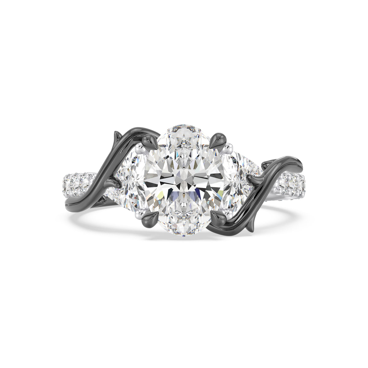 Randall Rings Disney's Maleficent Inspired 3 3/4 CTTW Lab Grown Diamond Engagement ...