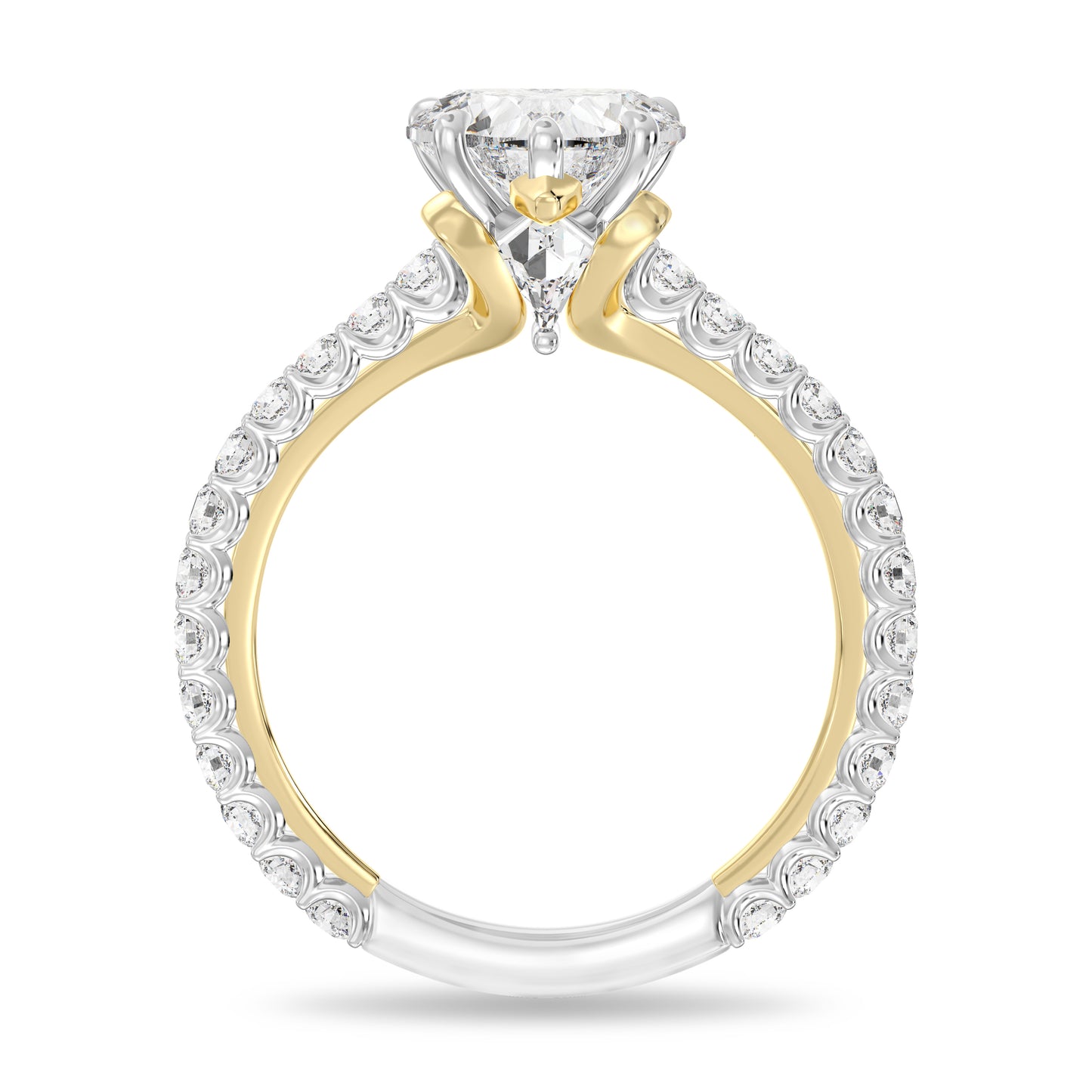 Enchanted Star Heart Shape Lab Grown Diamond Disney Villain Evil Queen Engagement Ring in 14K Gold
