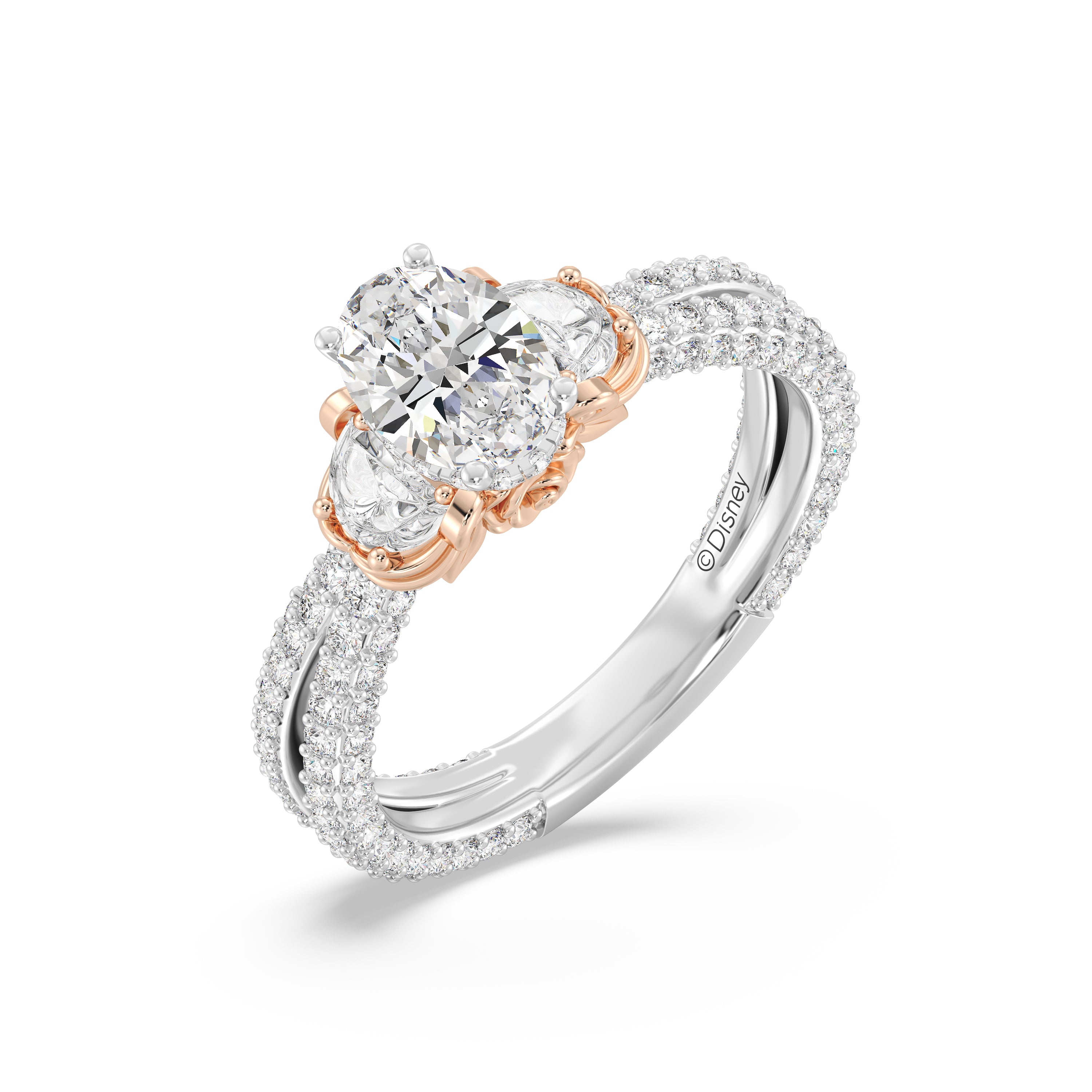 【完売品】CHANMINA AREA OF DIAMOND リングライト&バッグ Disney's Belle Inspired 2 1/4 CTTW Lab Grown Diamond Engagement