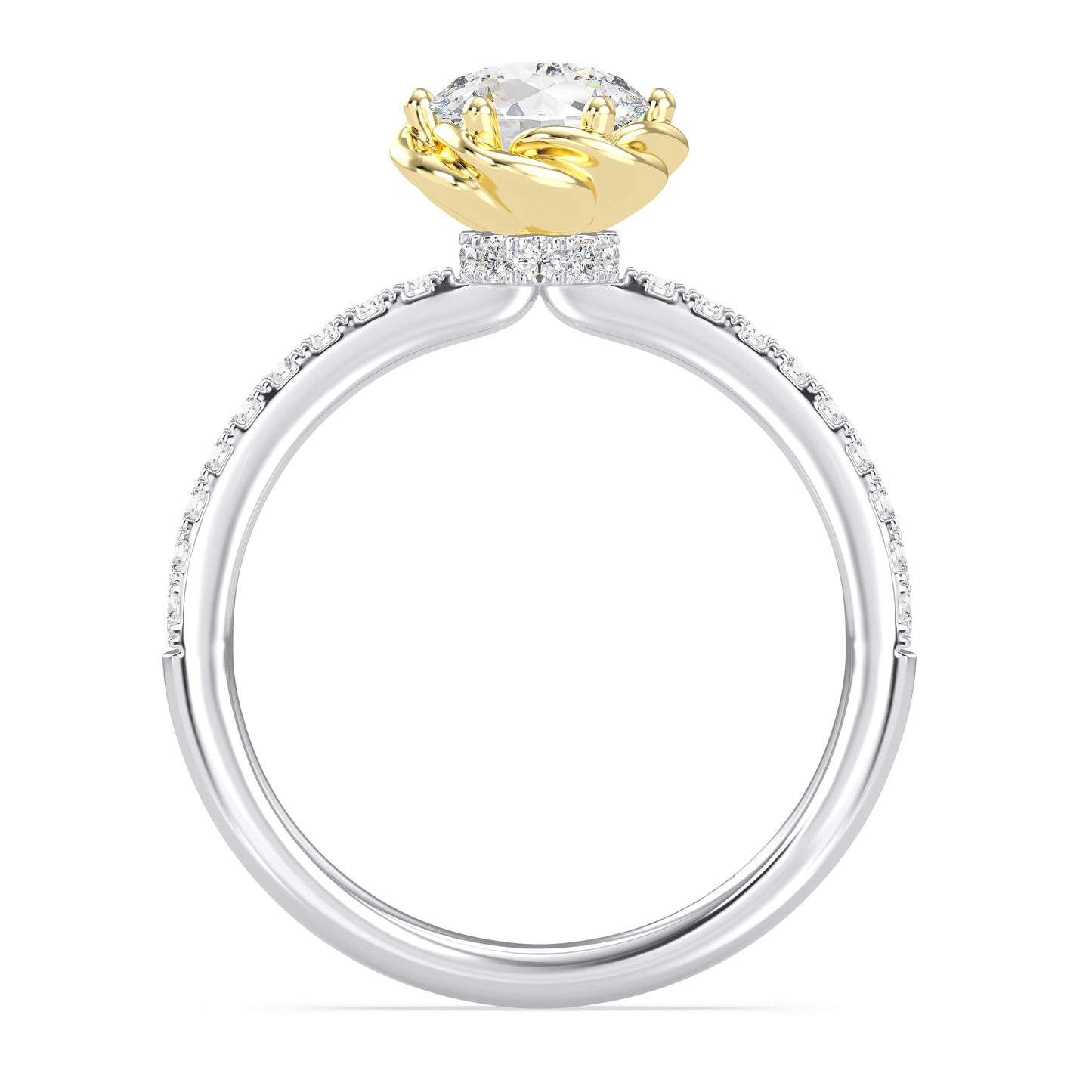 Enchanted Star Lab Grown Diamond 14K Gold Belle Rose Engagement Ring