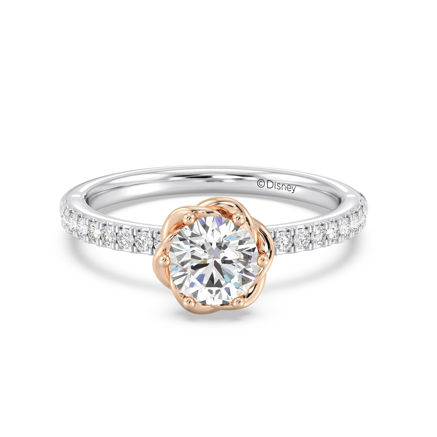 Enchanted Star Lab Grown Diamond 14K Gold Belle Rose Engagement Ring