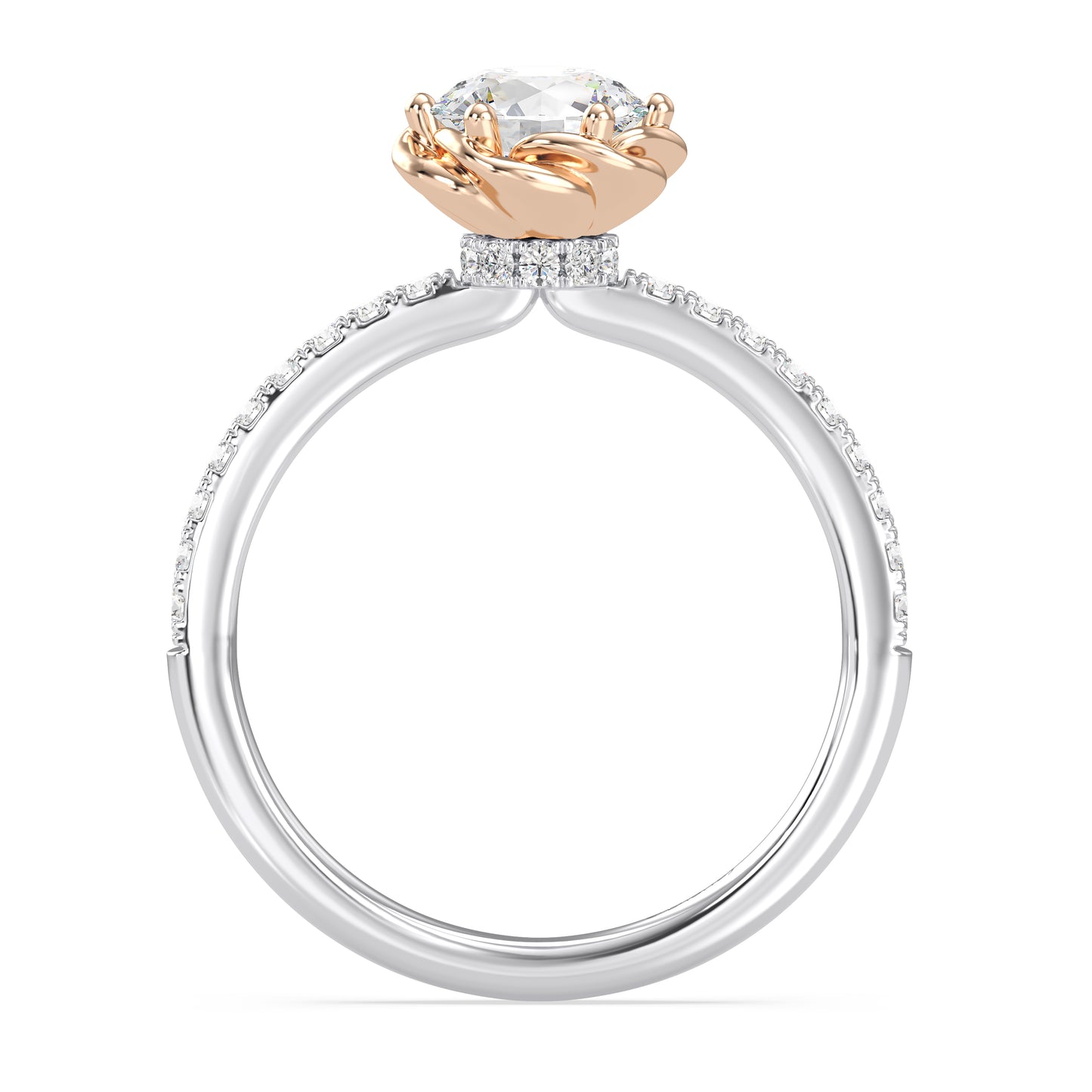 Enchanted Star Lab Grown Diamond 14K Gold Belle Rose Engagement Ring