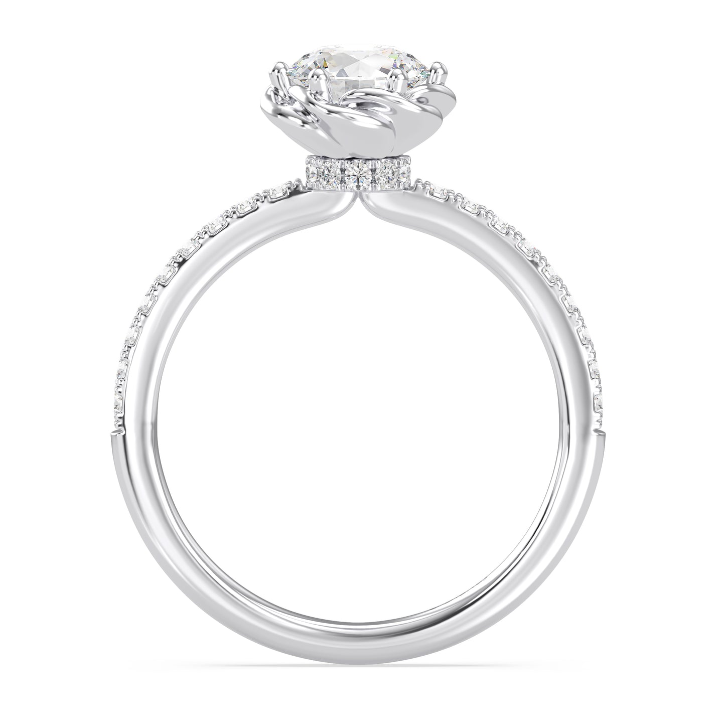 Enchanted Star Lab Grown Diamond 14K Gold Belle Rose Engagement Ring