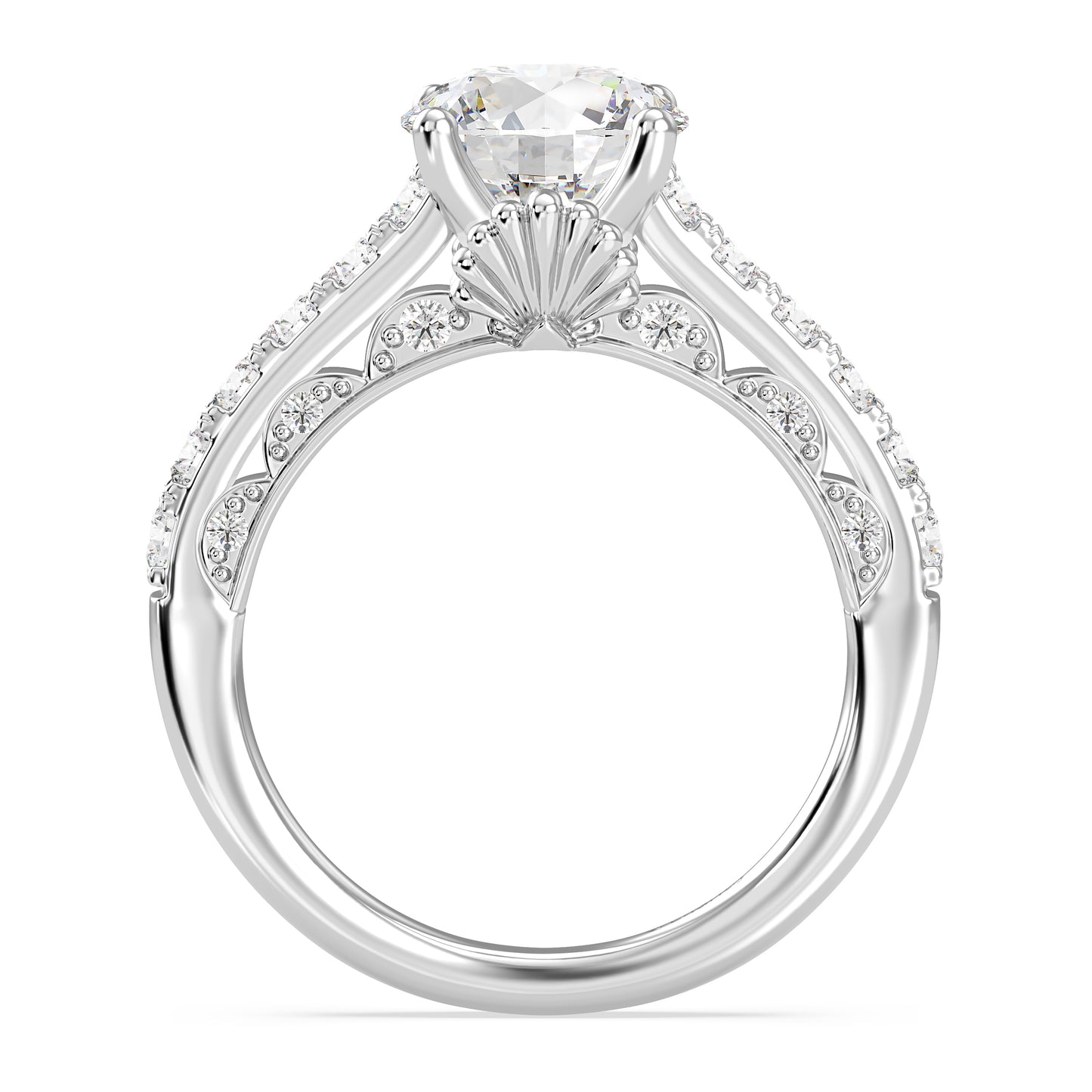 Enchanted Star Lab Grown Diamond 14K Gold Ariel Seashell Engagement Ring