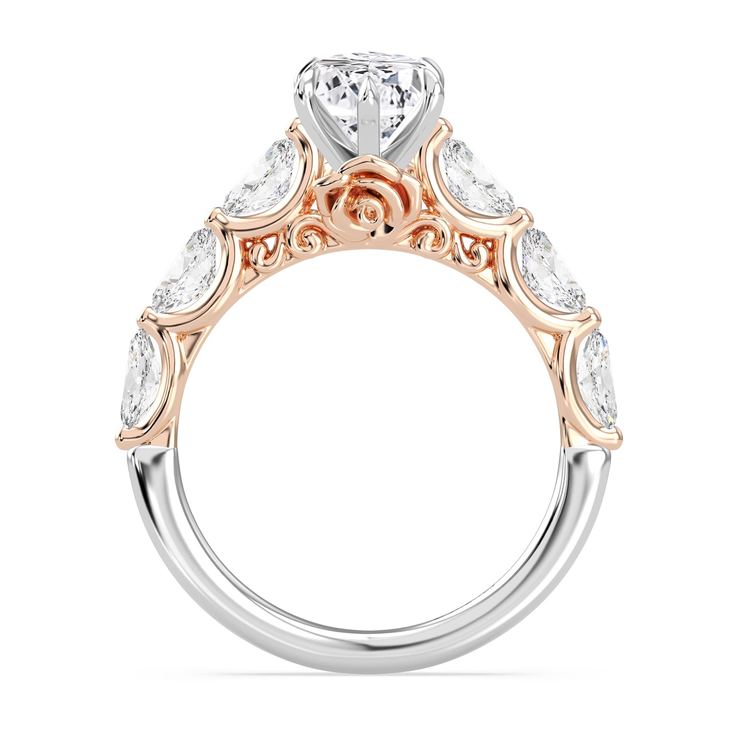 Enchanted Star Lab Grown Diamond 14K Gold Belle Rose Engagement Ring