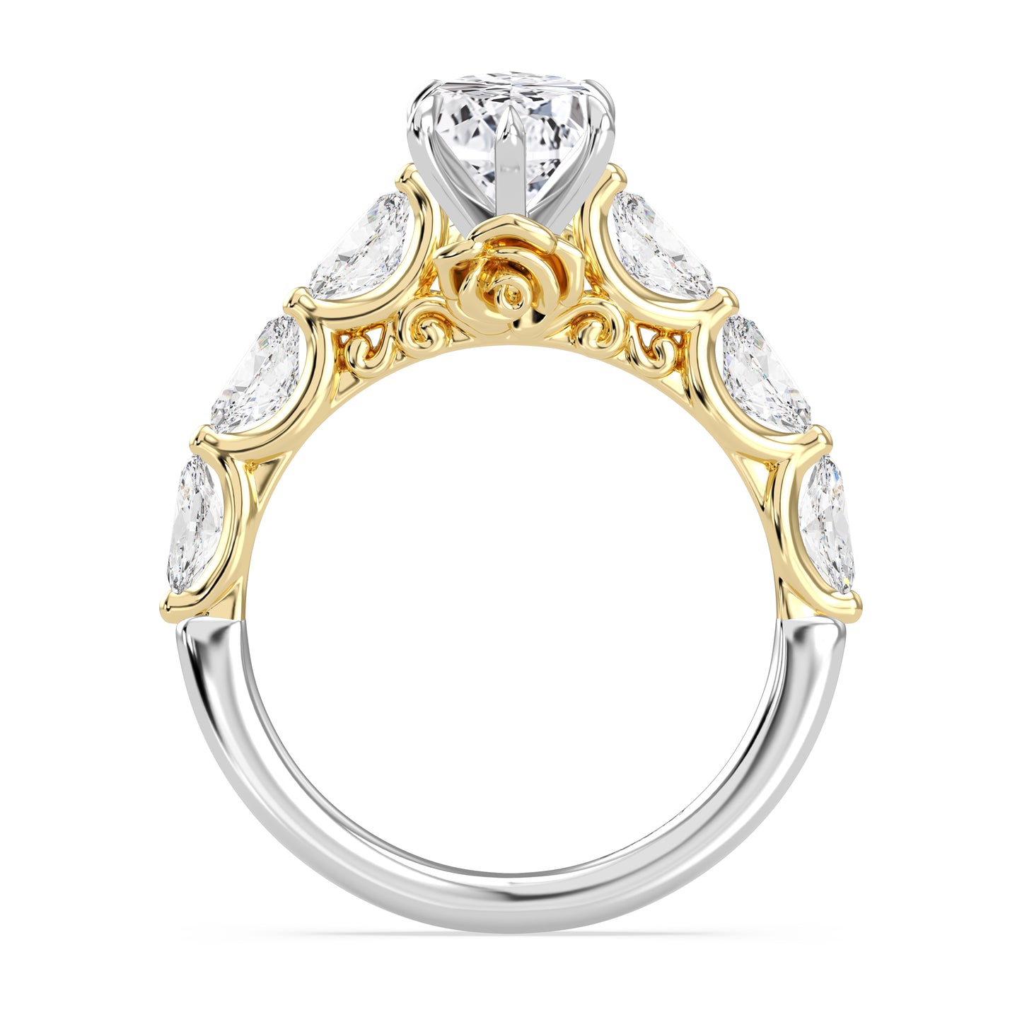Enchanted Star Lab Grown Diamond 14K Gold Belle Rose Engagement Ring