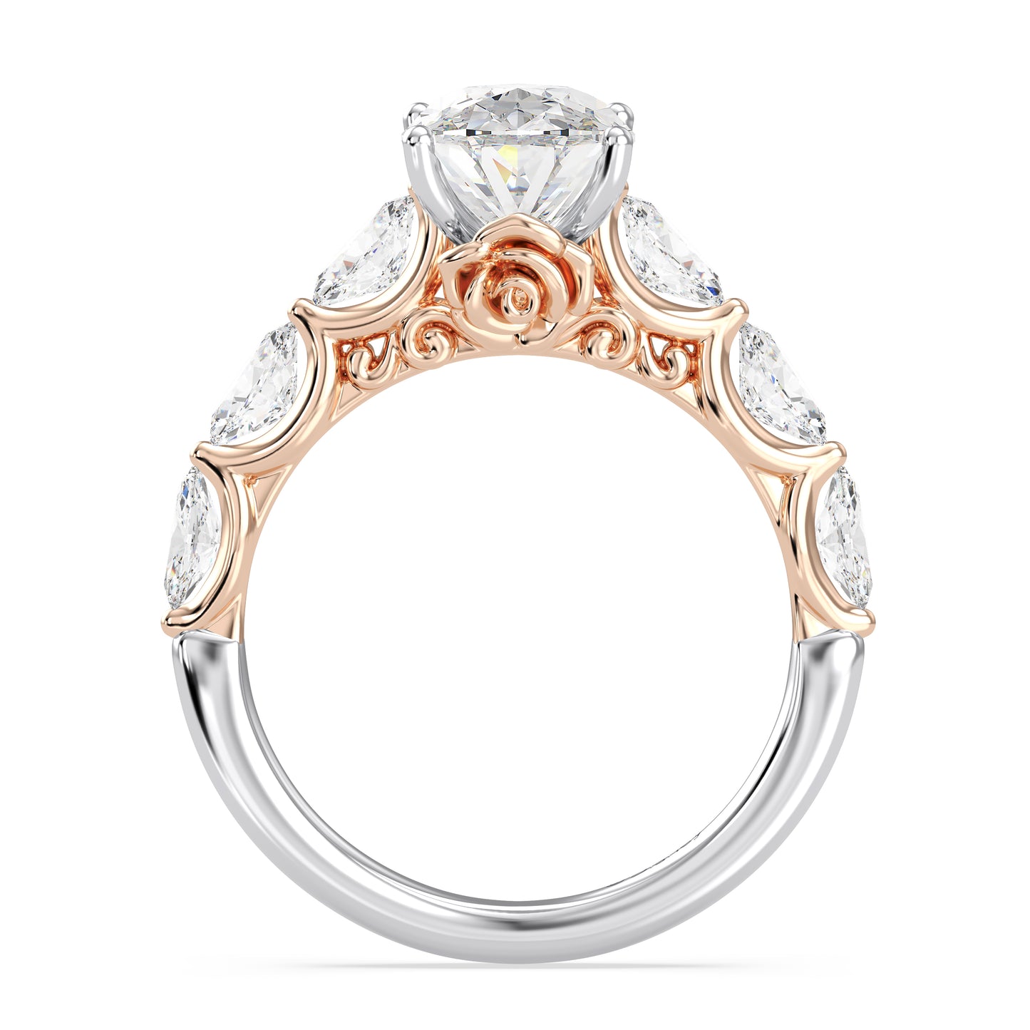 Enchanted Star Lab Grown Diamond 14K Gold Belle Rose Engagement Ring