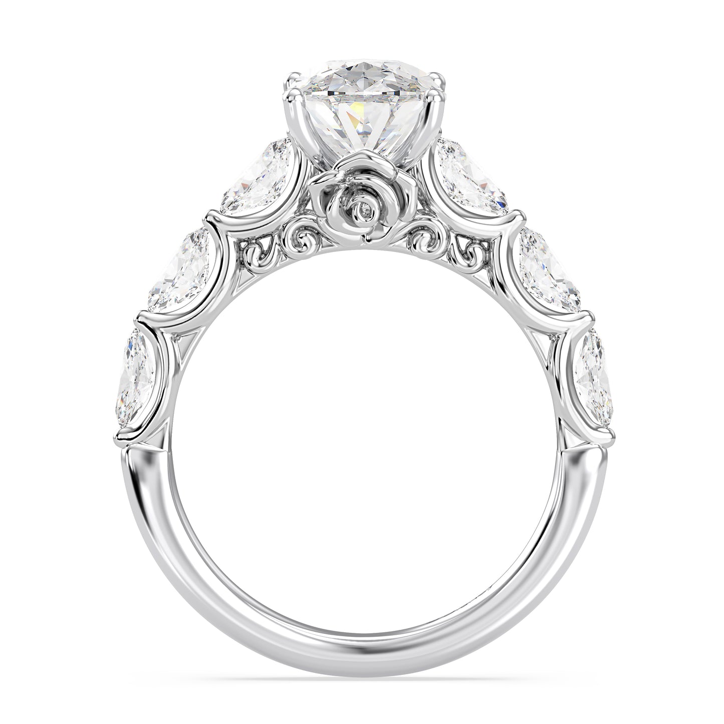 Enchanted Star Lab Grown Diamond 14K Gold Belle Rose Engagement Ring
