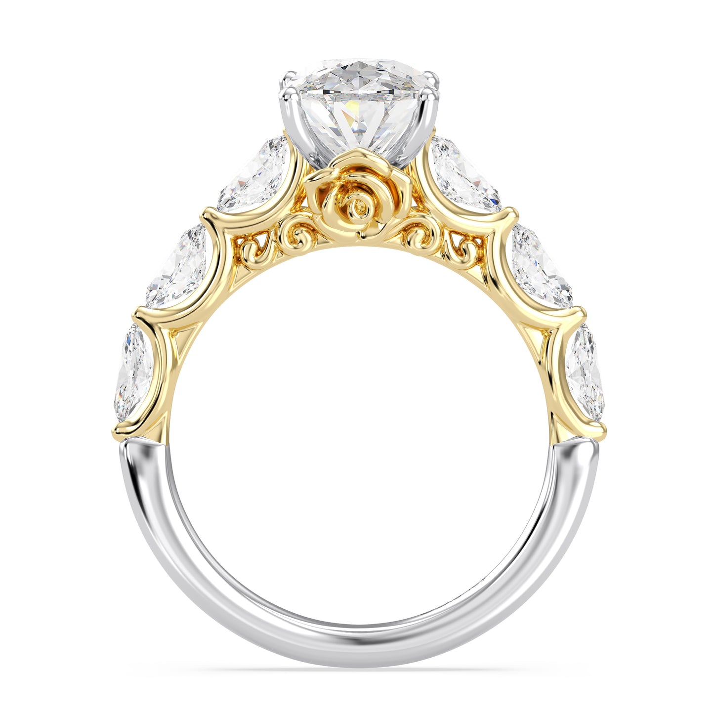 Enchanted Star Lab Grown Diamond 14K Gold Belle Rose Engagement Ring