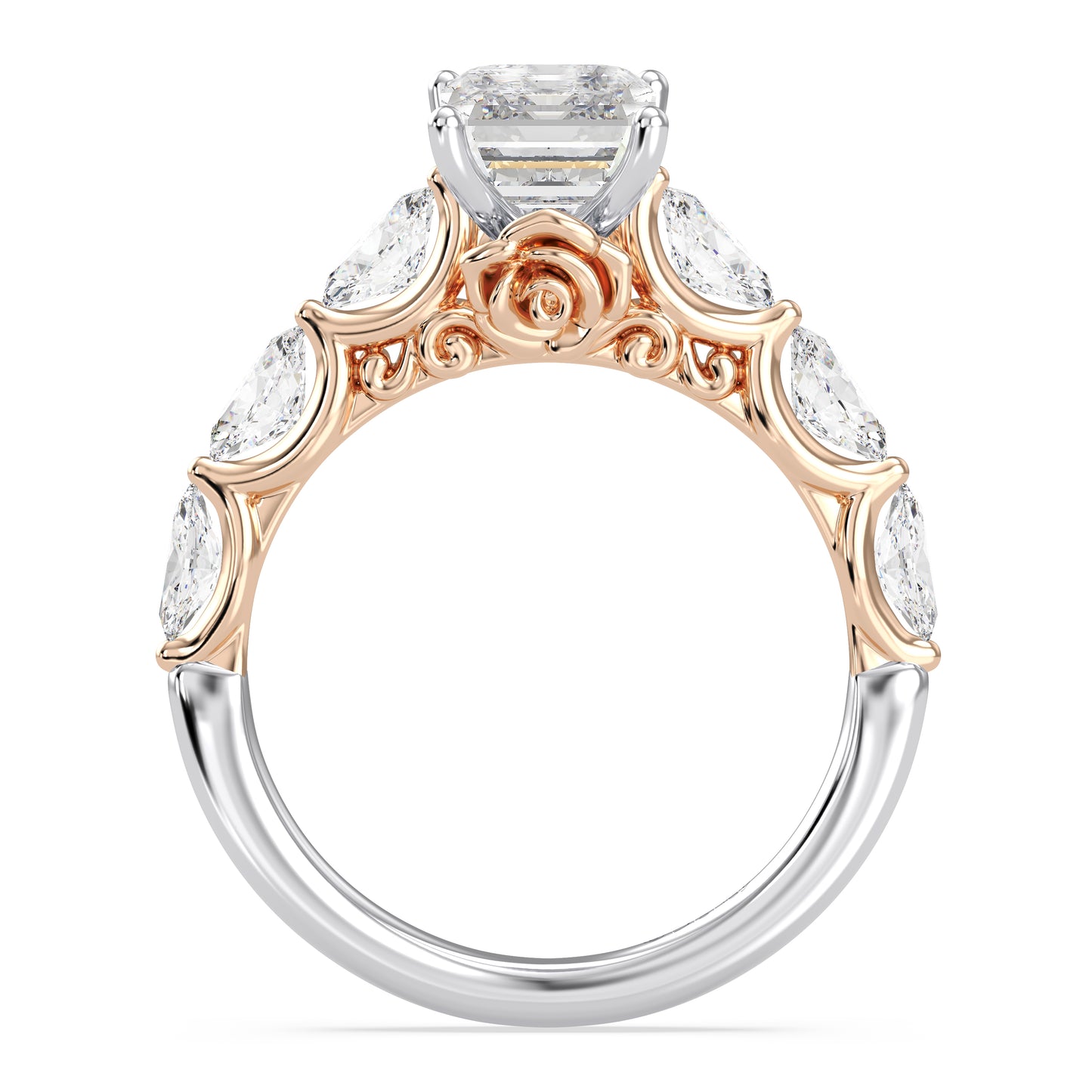 Enchanted Star Lab Grown Diamond 14K Gold Belle Rose Engagement Ring