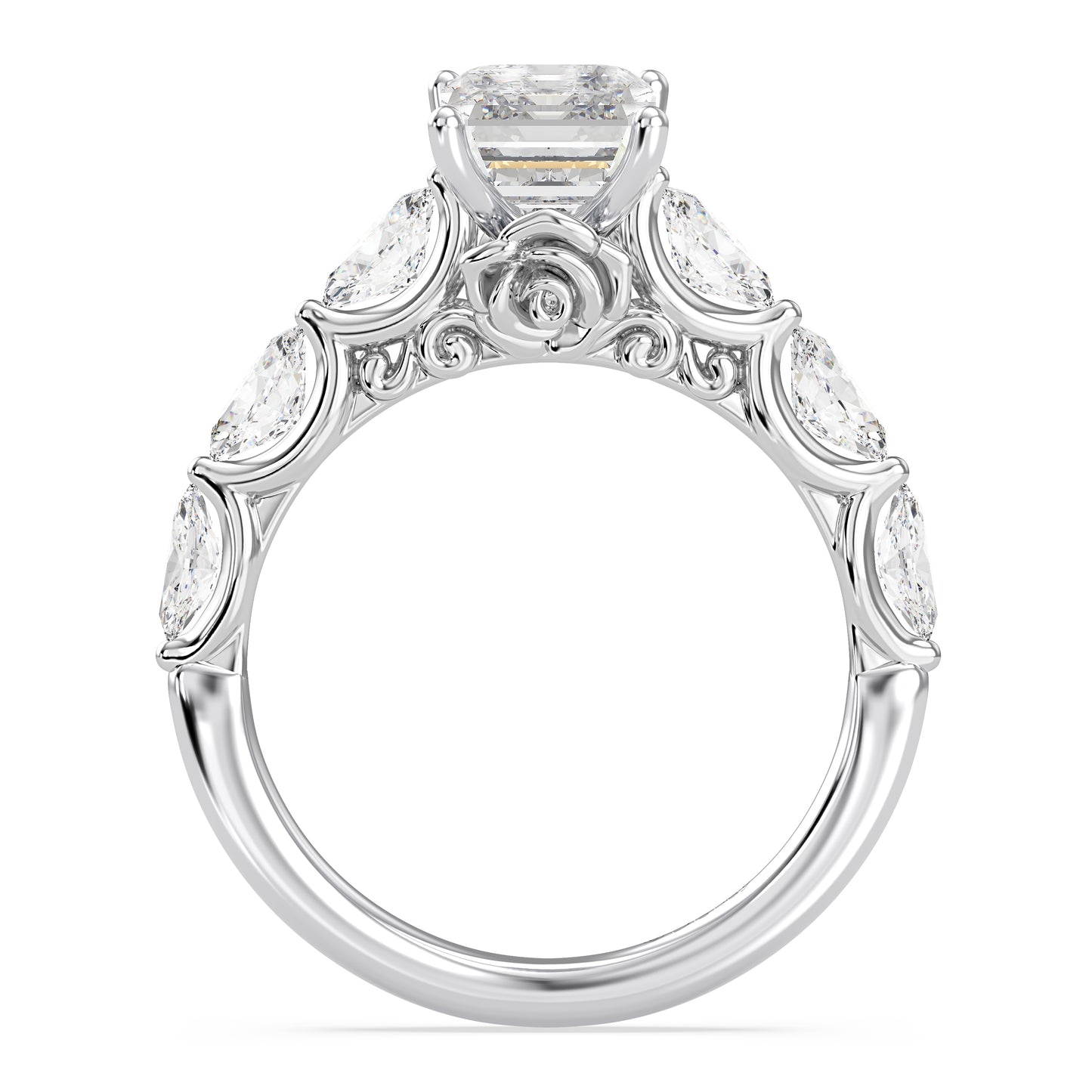 Enchanted Star Lab Grown Diamond 14K Gold Belle Rose Engagement Ring