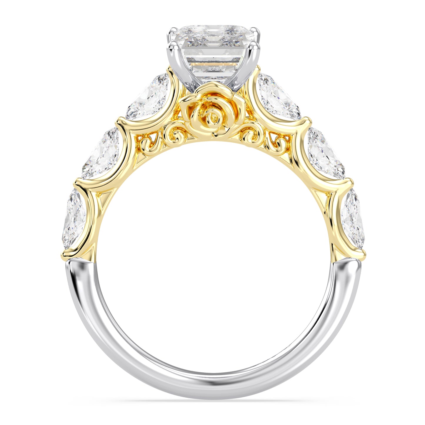 Enchanted Star Lab Grown Diamond 14K Gold Belle Rose Engagement Ring