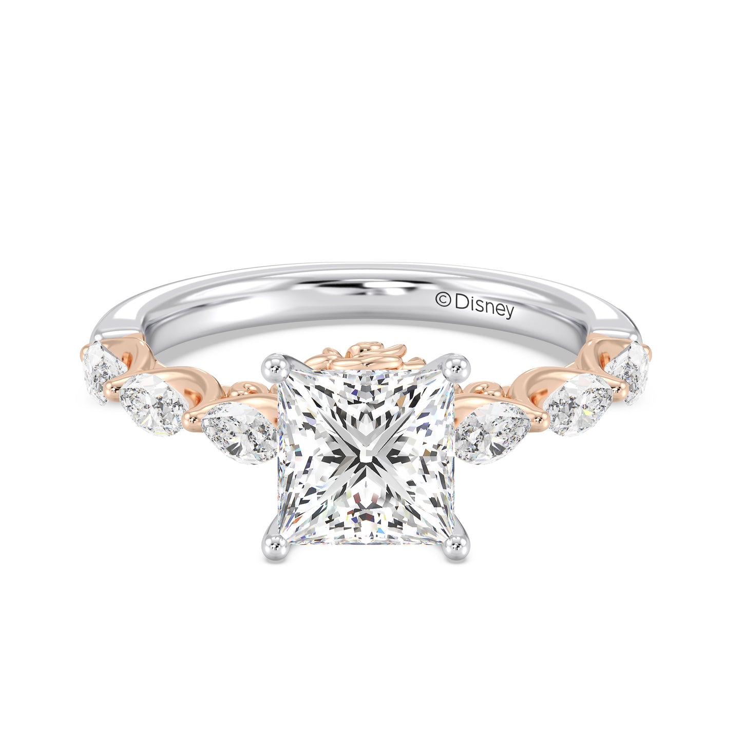 Enchanted Star Lab Grown Diamond 14K Gold Belle Rose Engagement Ring