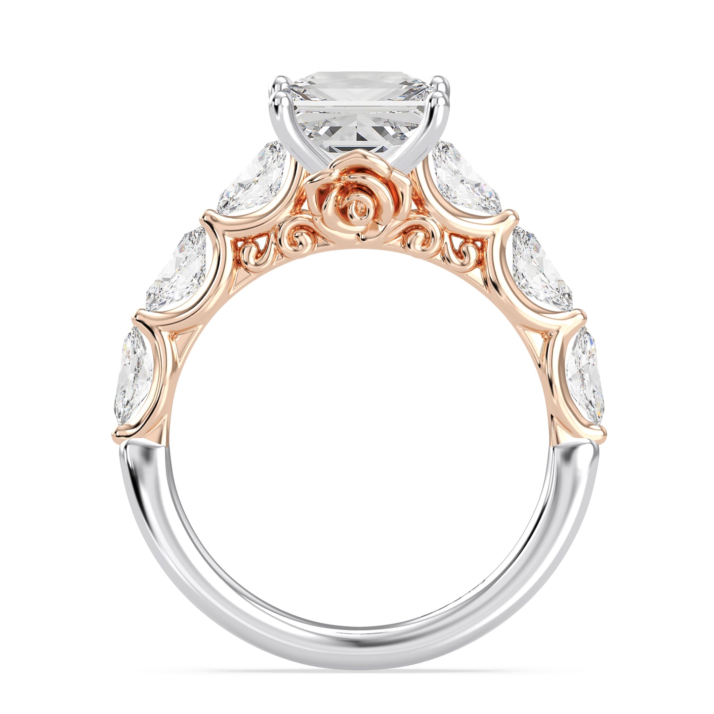 Enchanted Star Lab Grown Diamond 14K Gold Belle Rose Engagement Ring