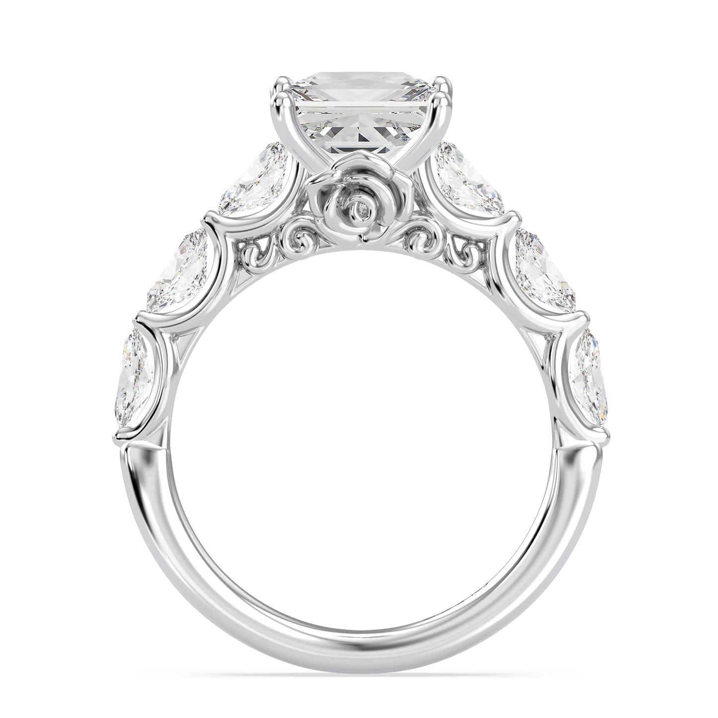 Enchanted Star Lab Grown Diamond 14K Gold Belle Rose Engagement Ring