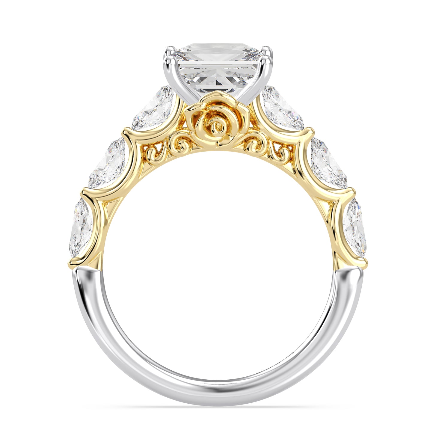 Enchanted Star Lab Grown Diamond 14K Gold Belle Rose Engagement Ring