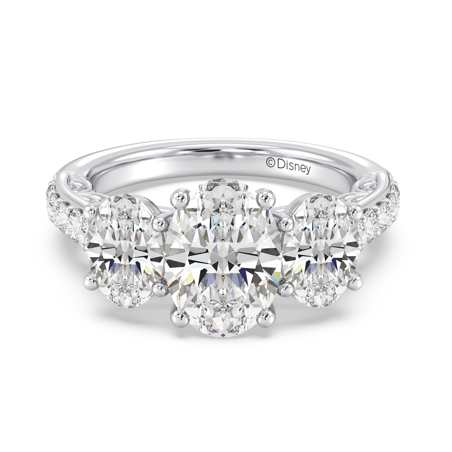 Enchanted Star Lab Grown Diamond 14K Gold Cinderella Three Stone Engagement Ring
