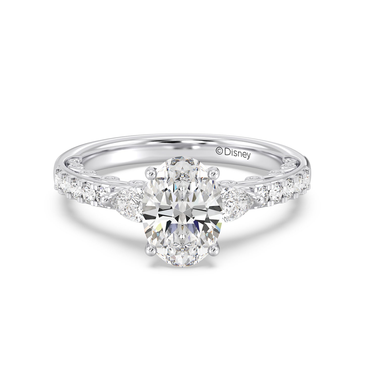 Enchanted Star Lab Grown Diamond 14K Gold Ariel Shell Gallery Engagement Ring
