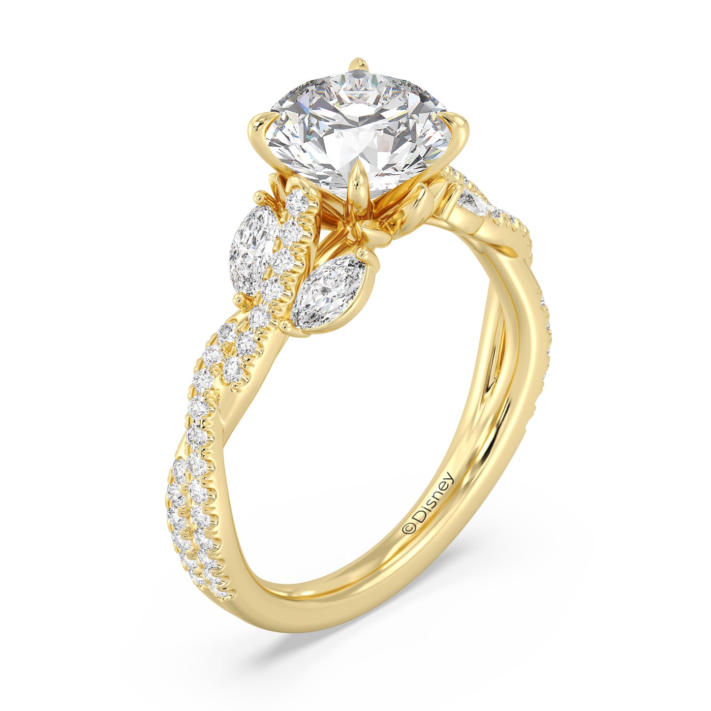 Enchanted Star Lab Grown Diamond And 14K Gold Disney Princess Rapunzel Vine Engagement Ring