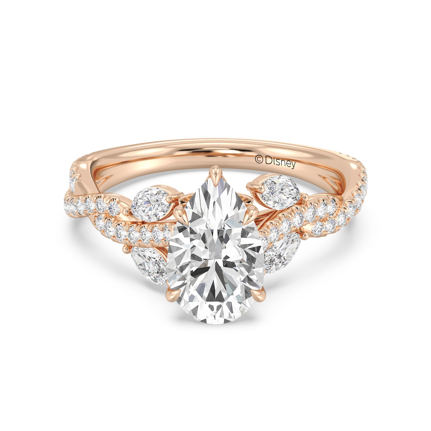 Enchanted Star Lab Grown Diamond And 14K Gold Disney Princess Rapunzel Vine Engagement Ring