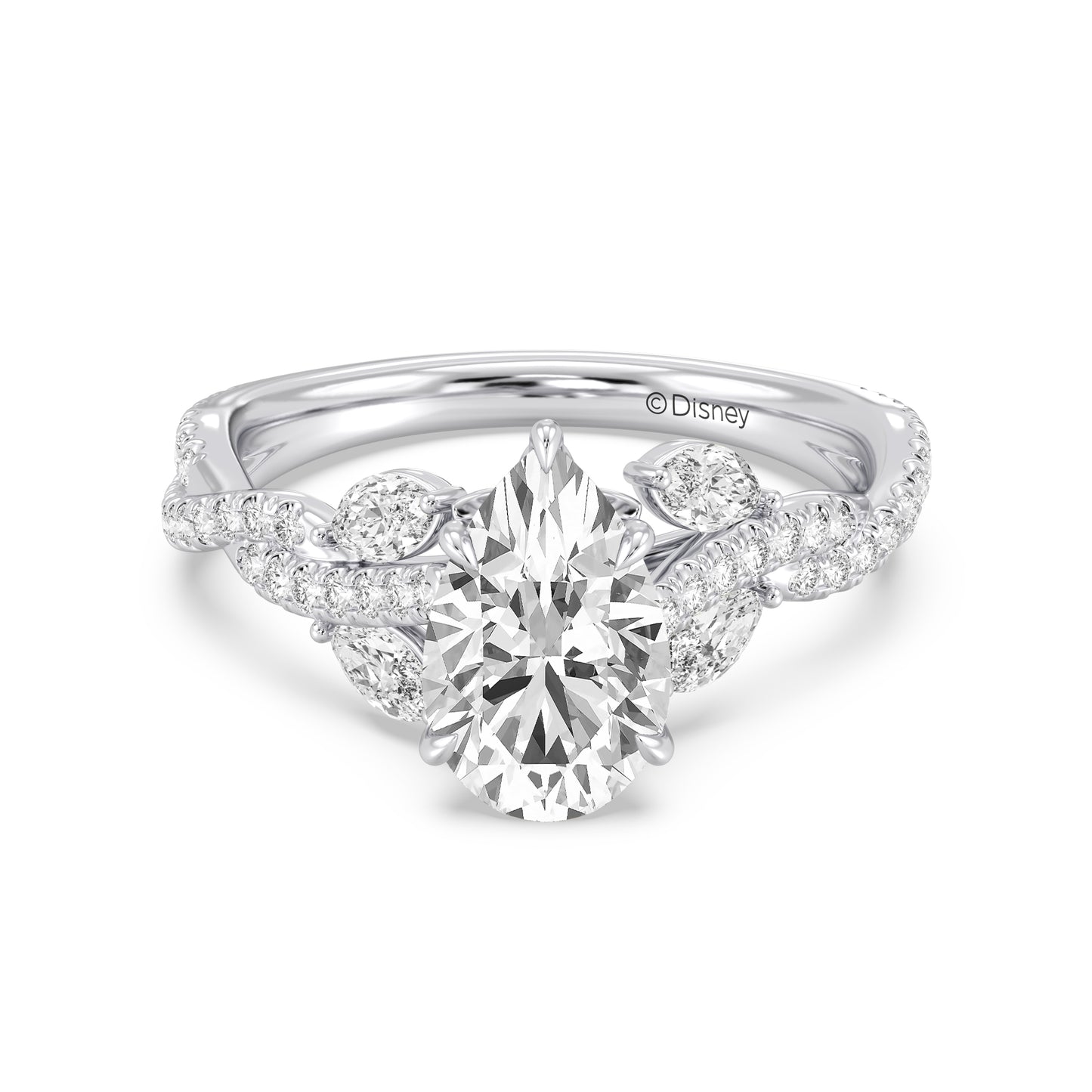 Enchanted Star Lab Grown Diamond And 14K Gold Disney Princess Rapunzel Vine Engagement Ring