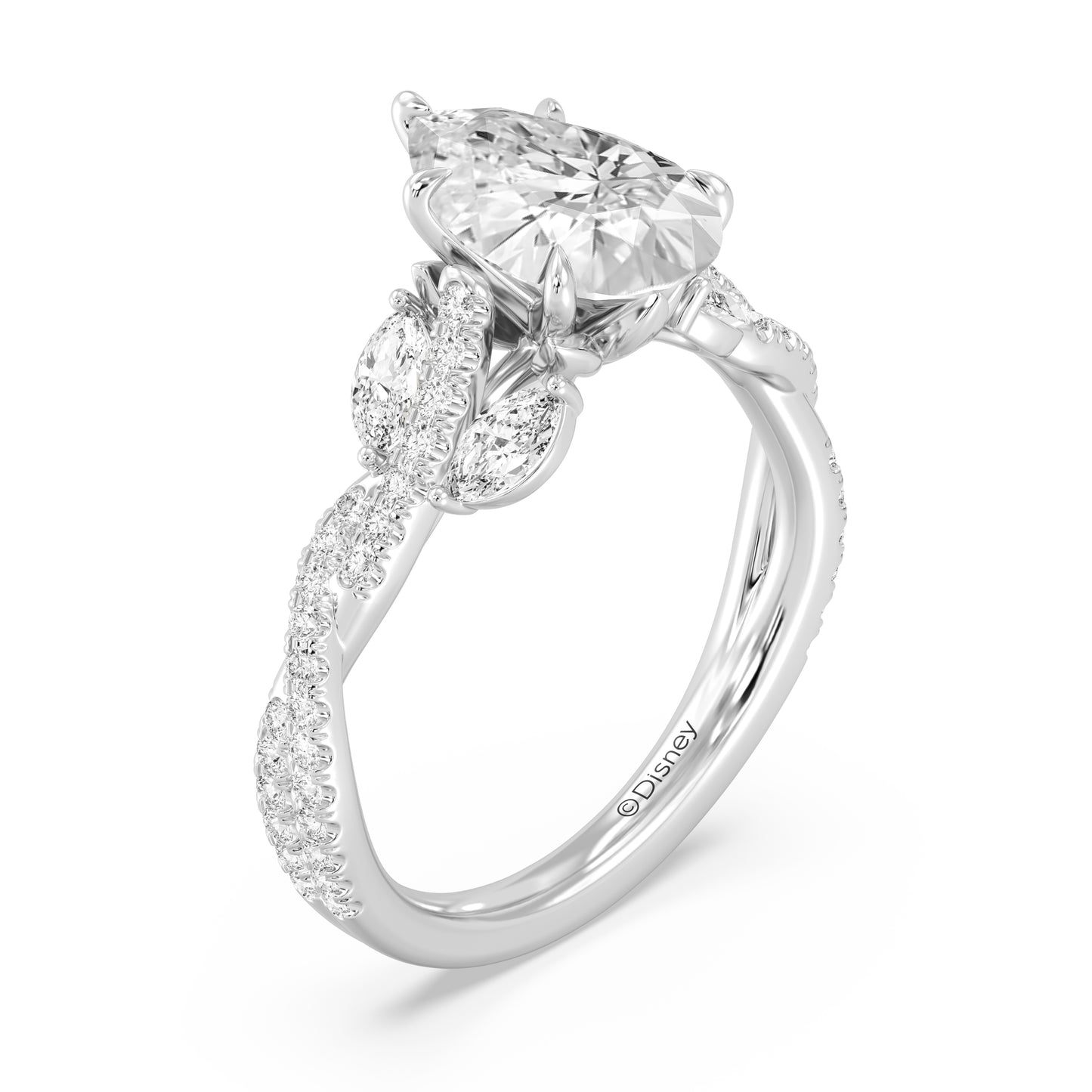 Enchanted Star Lab Grown Diamond And 14K Gold Disney Princess Rapunzel Vine Engagement Ring