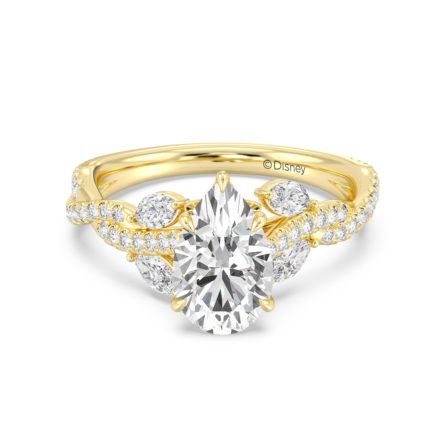 Enchanted Star Lab Grown Diamond And 14K Gold Disney Princess Rapunzel Vine Engagement Ring