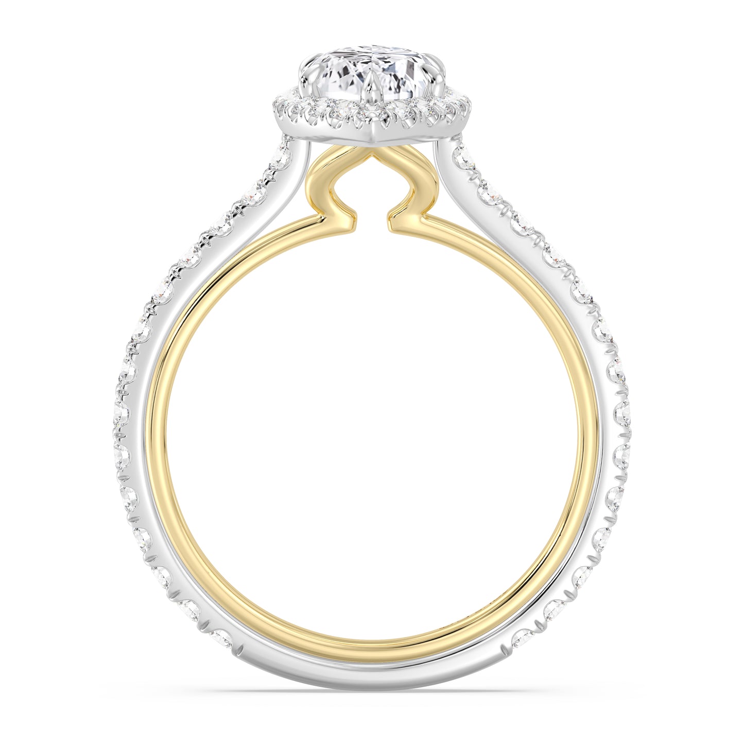Enchanted Star Lab Grown Diamond 14K Gold Jasmine Halo Engagement Ring