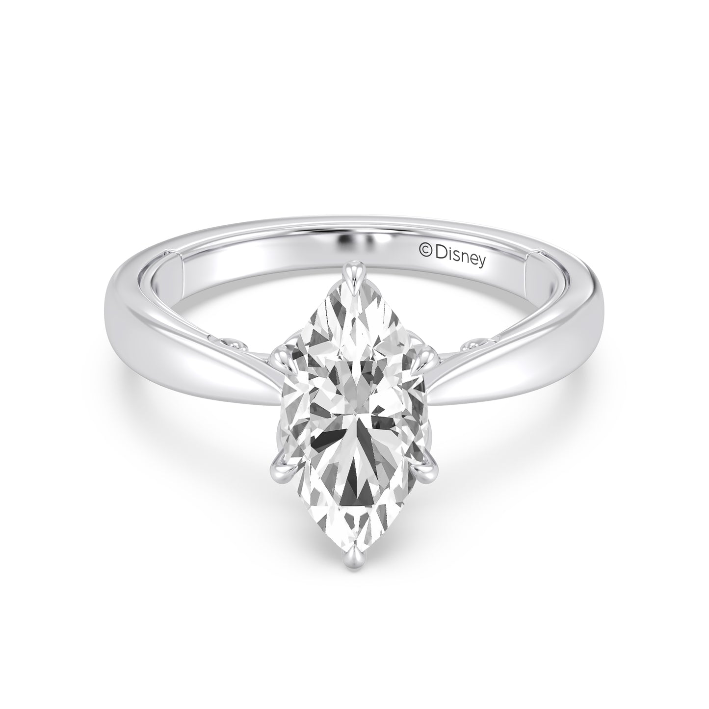Enchanted Star Lab Grown Diamond With 14K Gold, Disney’s Rapunzel Six-Prong Studded Basket Solitaire Engagement Ring