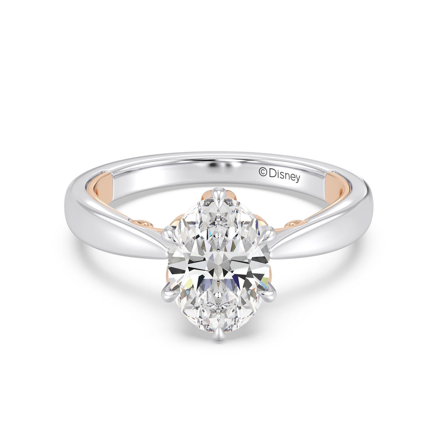 Enchanted Star Lab Grown Diamond With 14K Gold, Disney’s Rapunzel Six-Prong Studded Basket Solitaire Engagement Ring