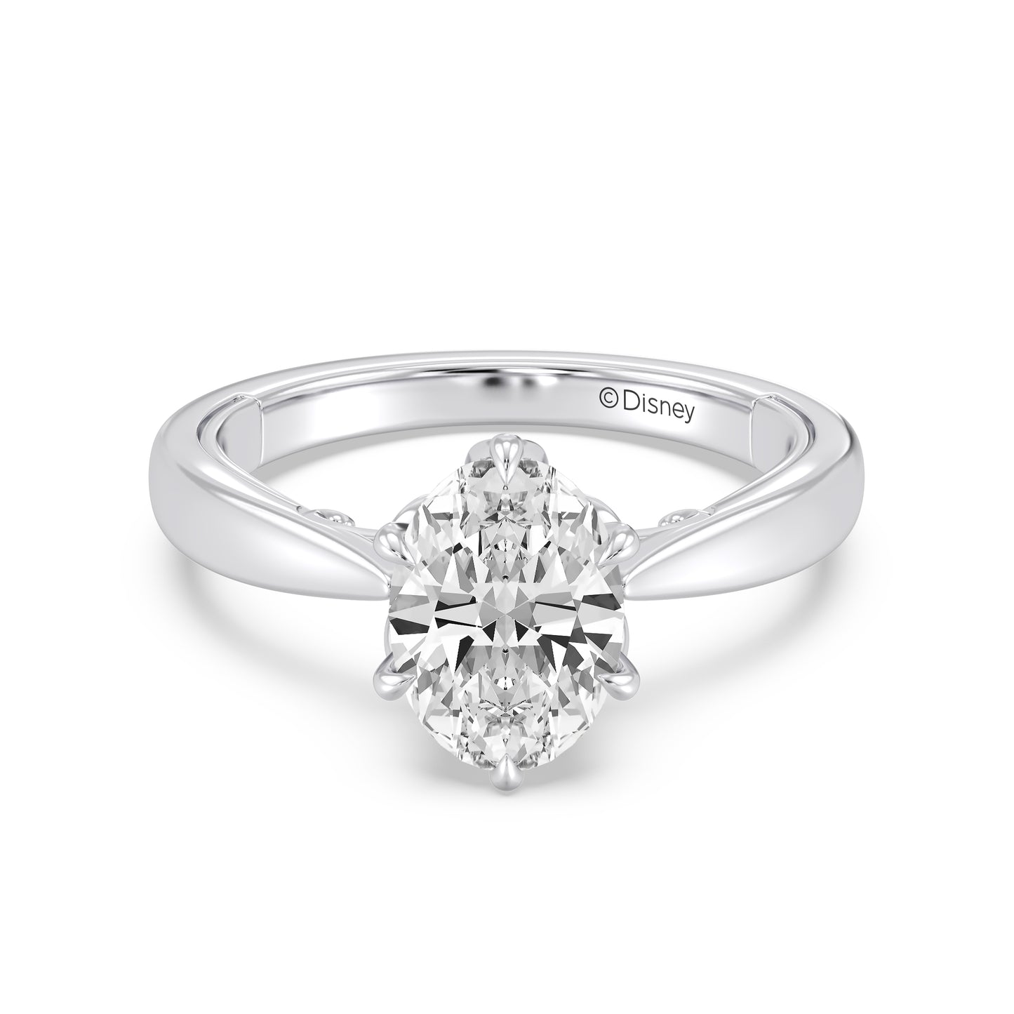 Enchanted Star Lab Grown Diamond With 14K Gold, Disney’s Rapunzel Six-Prong Studded Basket Solitaire Engagement Ring